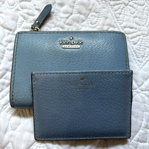 Kate Spade New York, blue wallet with card holder.